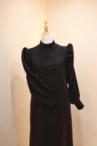 🌧️  Winter Abaya 🌧️ BLACK - Image 2