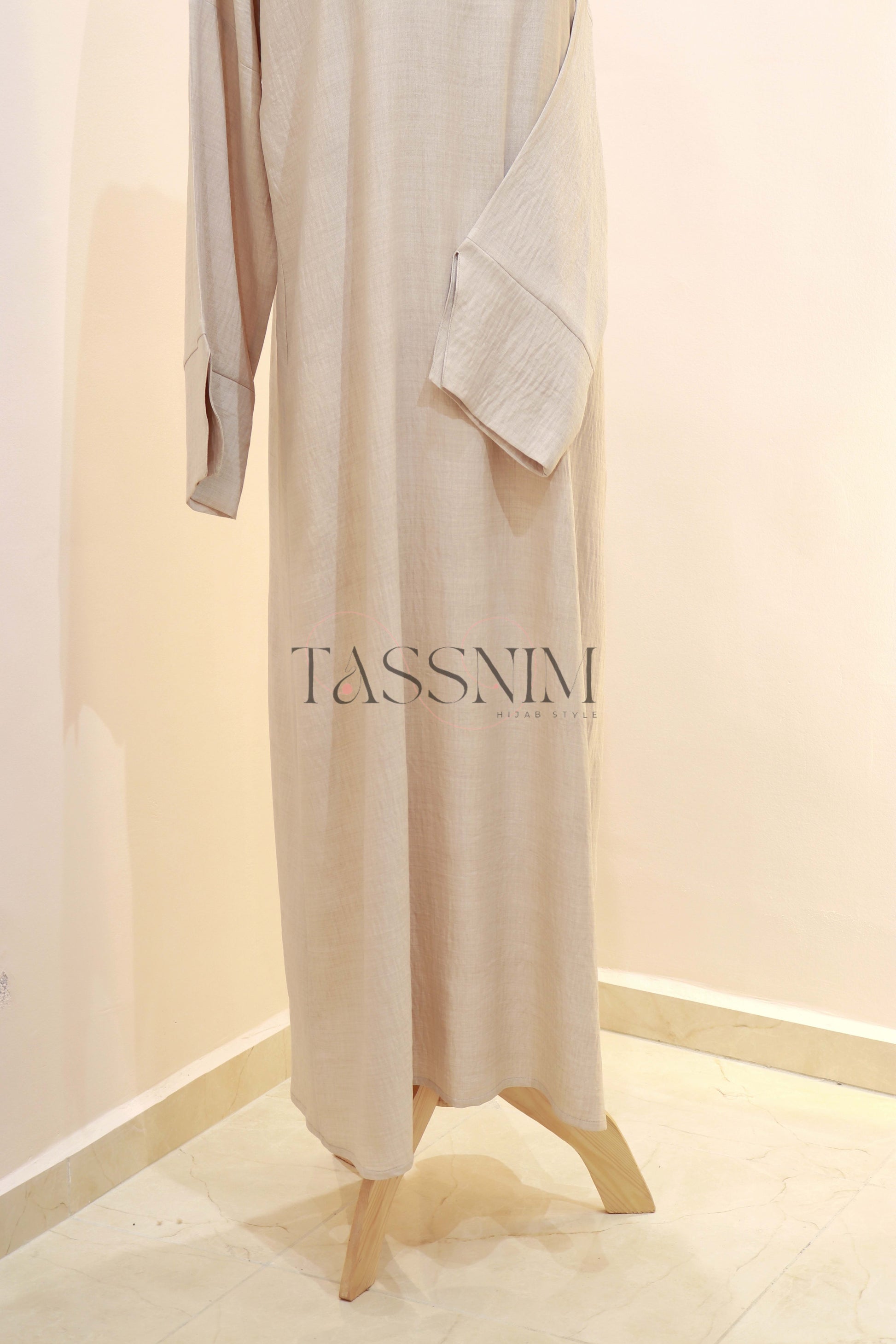 ☀️SUMMER TRENDY AABAYA ☀️ BEIGE - Image 4