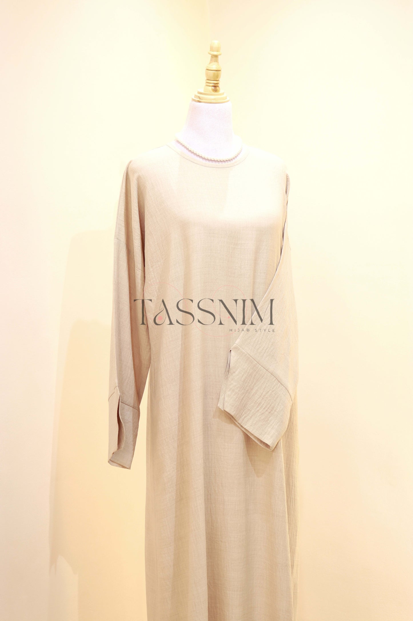 ☀️SUMMER TRENDY AABAYA ☀️ BEIGE - Image 5